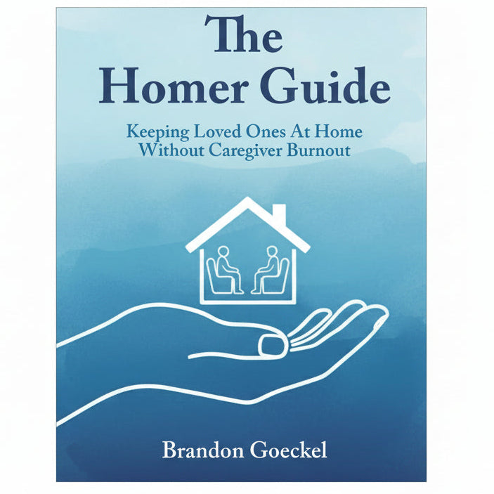 Book cover of 'The Homer Guide' by Brandon Goeckel on a blue background