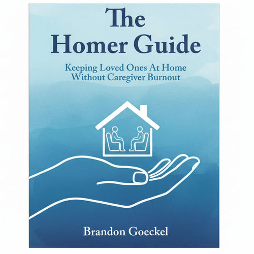 Book cover of 'The Homer Guide' by Brandon Goeckel on a blue background